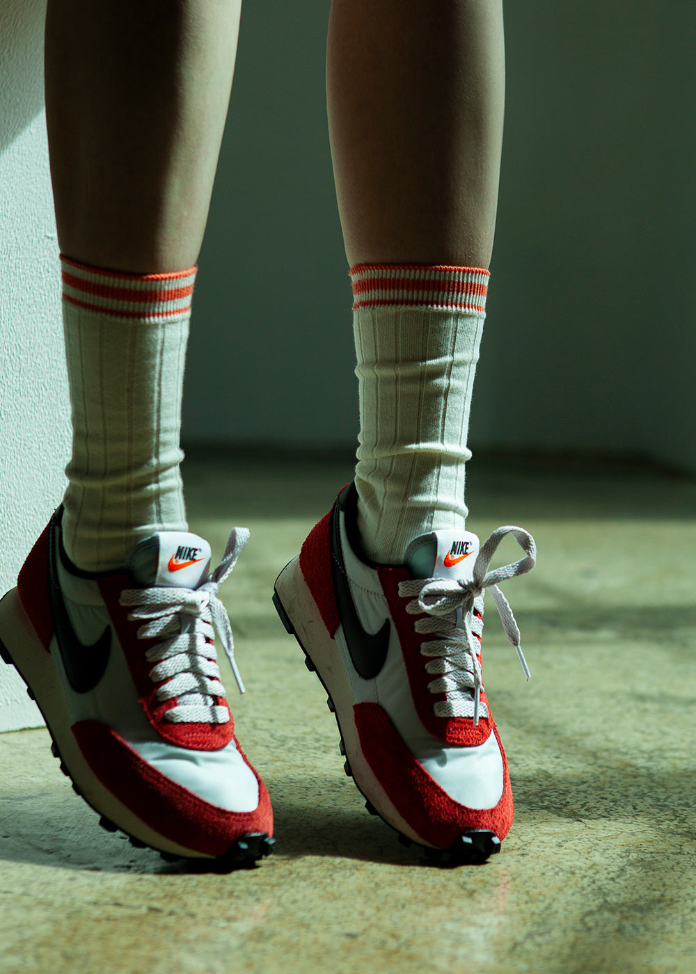 Women's Hide & Seek Pattern Socks - Off White & Apricot