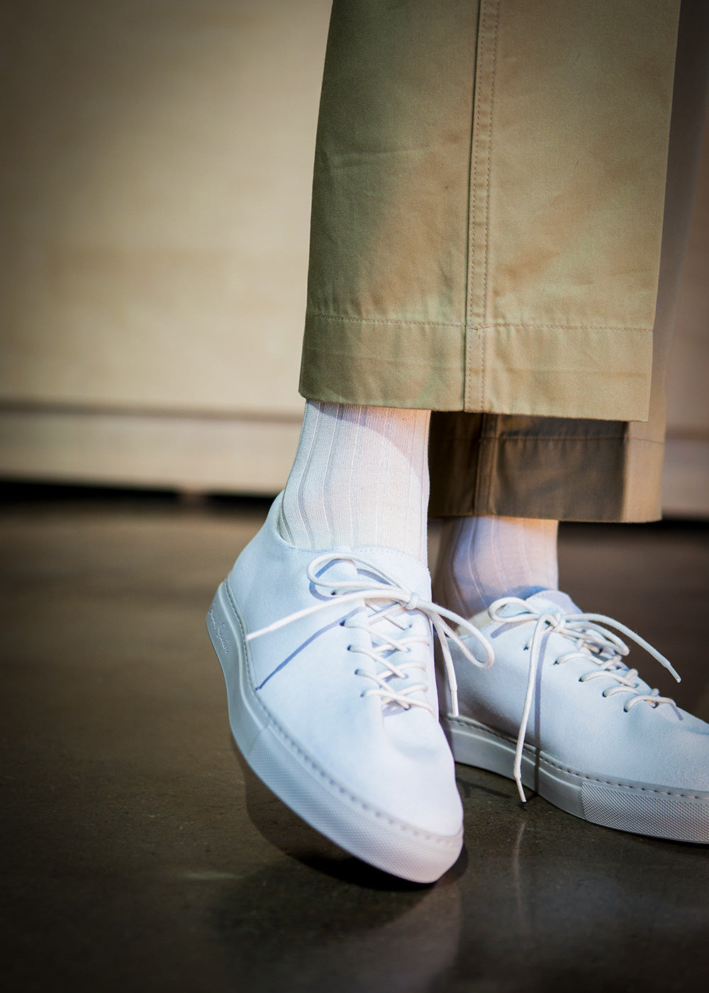 Men's Ribbed Socks - Vanilla Cream