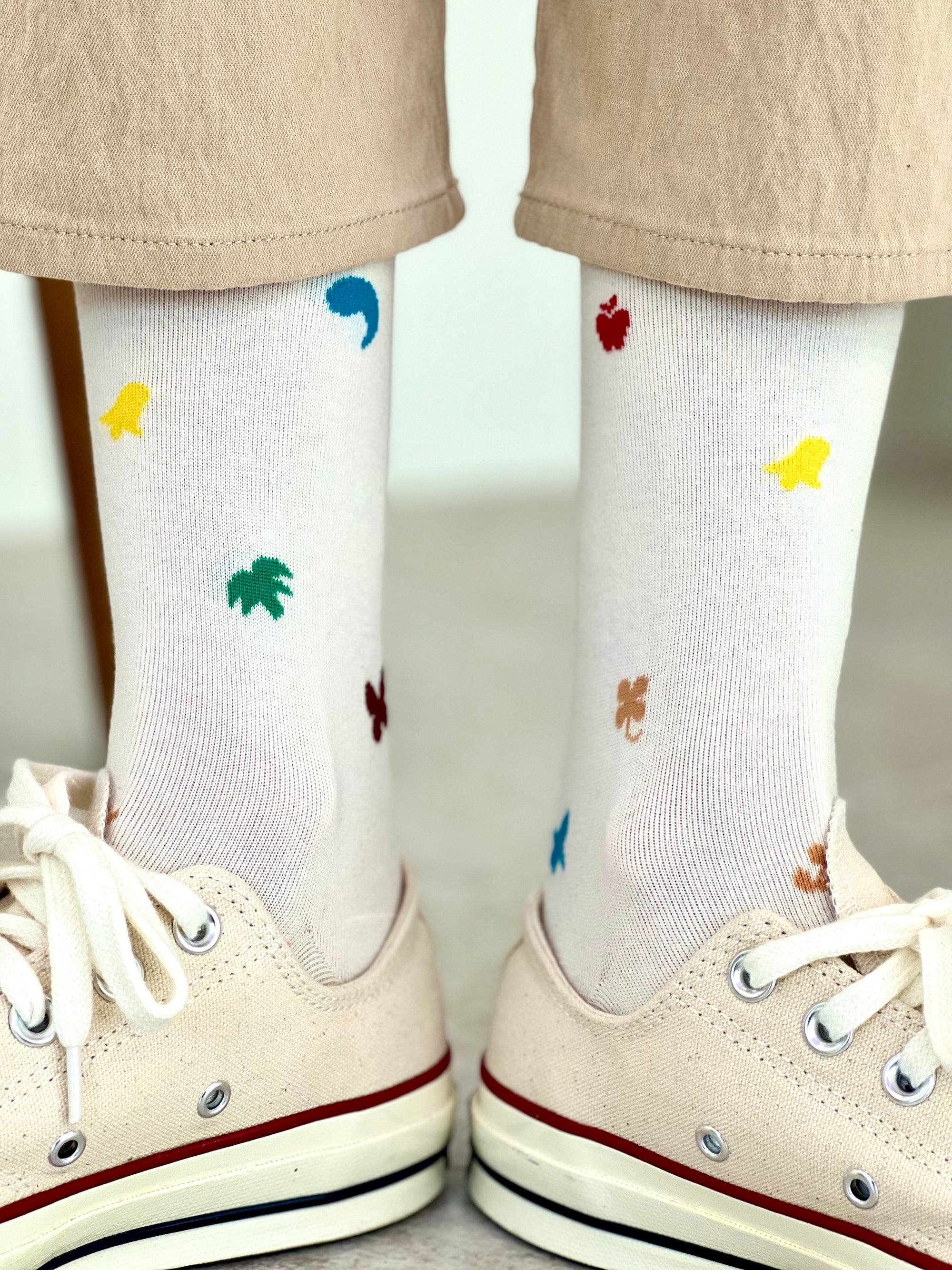 Men's Sketchbook Pattern Socks - White