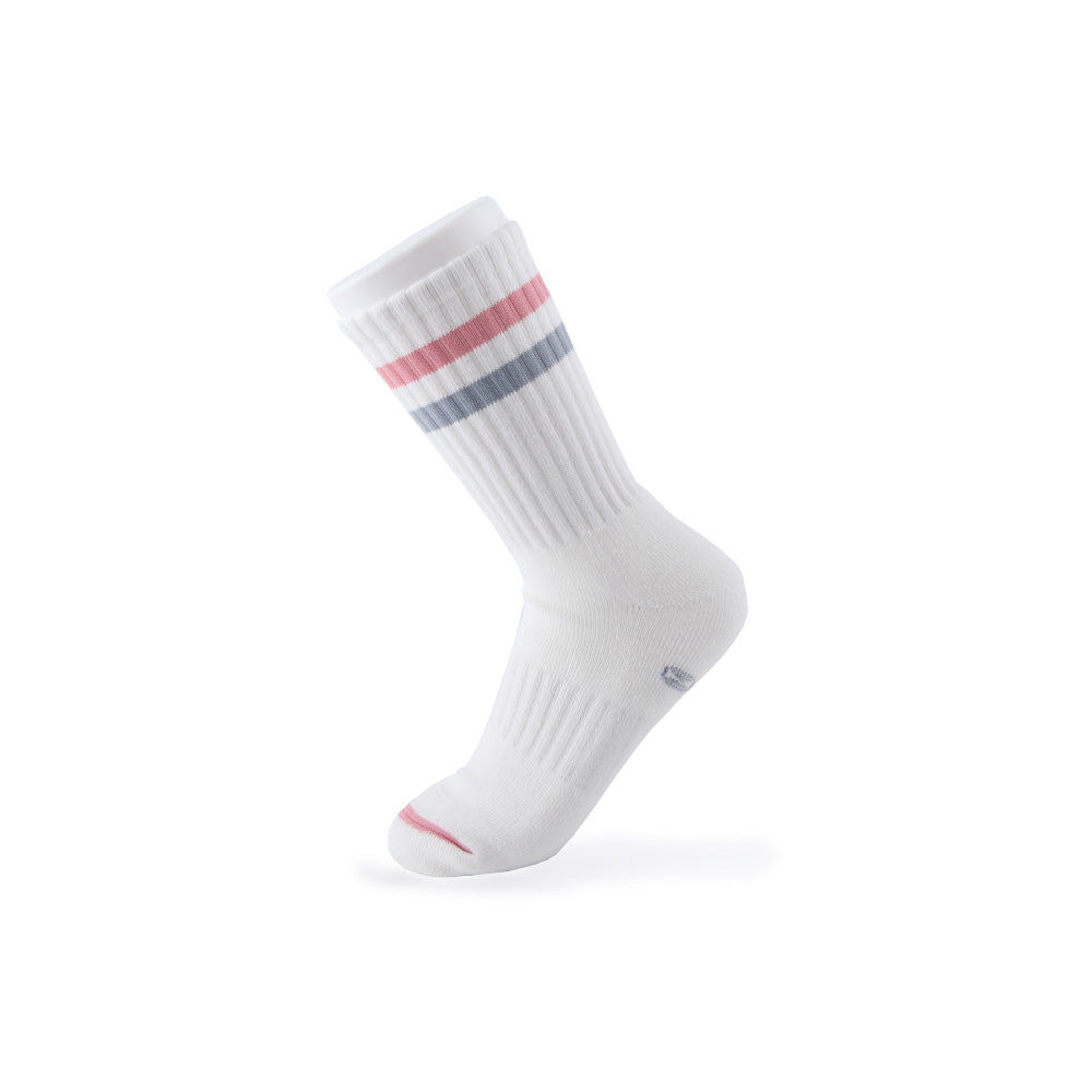 Women's Vintage Stripe Socks - Pink, Gray, & White
