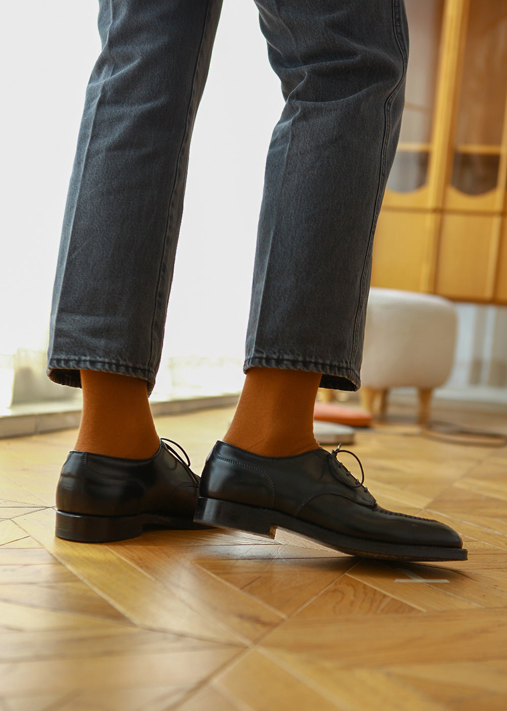 Men's Solid Socks - Caramel Cafe