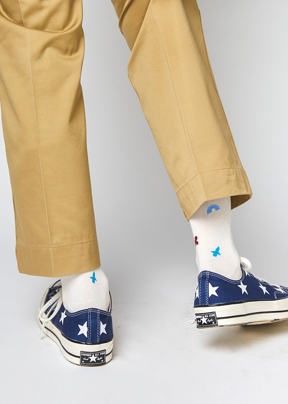 Men's Sketchbook Pattern Socks - White