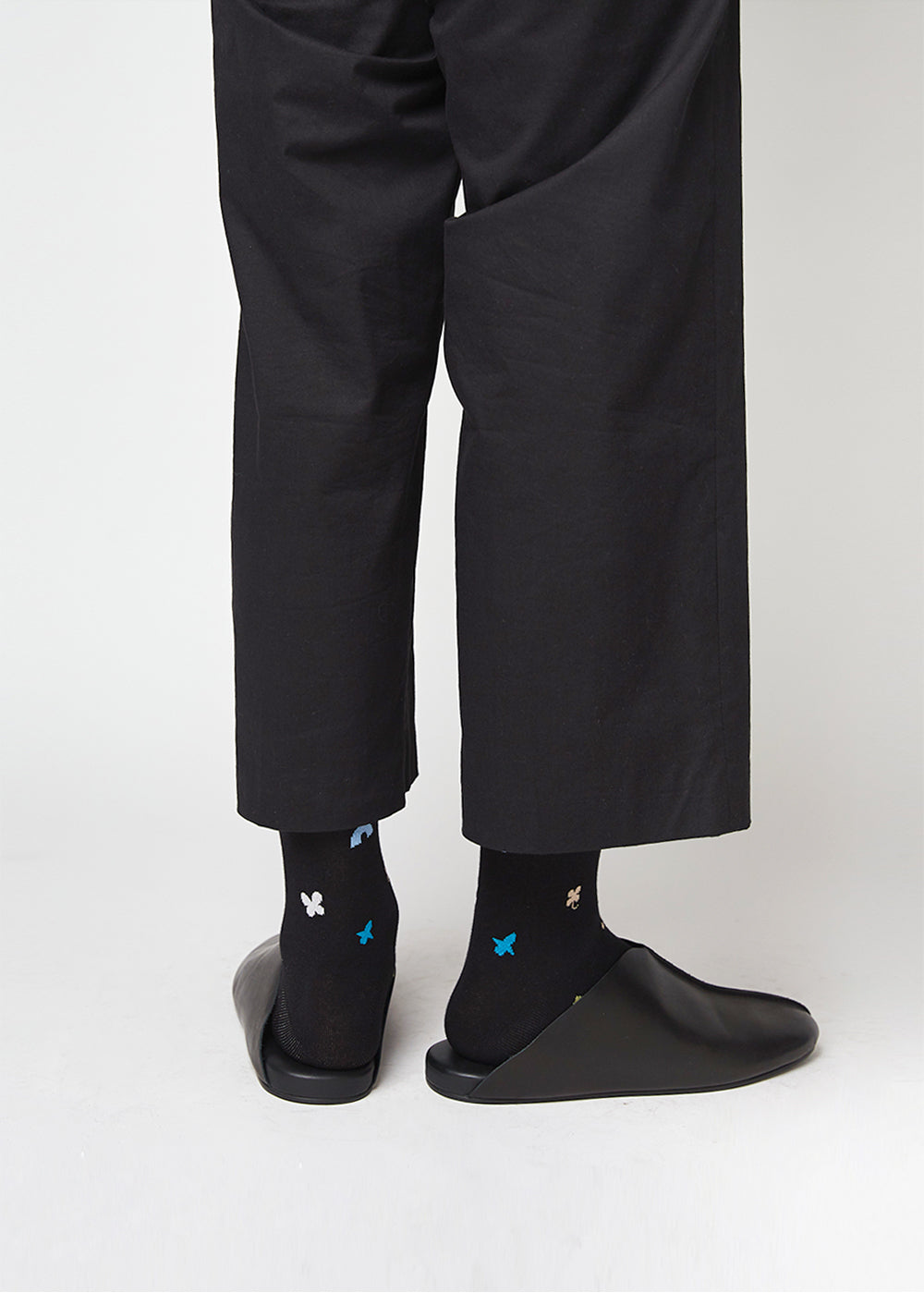 Women's Sketchbook Pattern Socks - Black