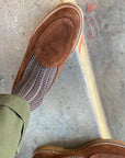 Men's Herringbone Socks - Brown & Beige