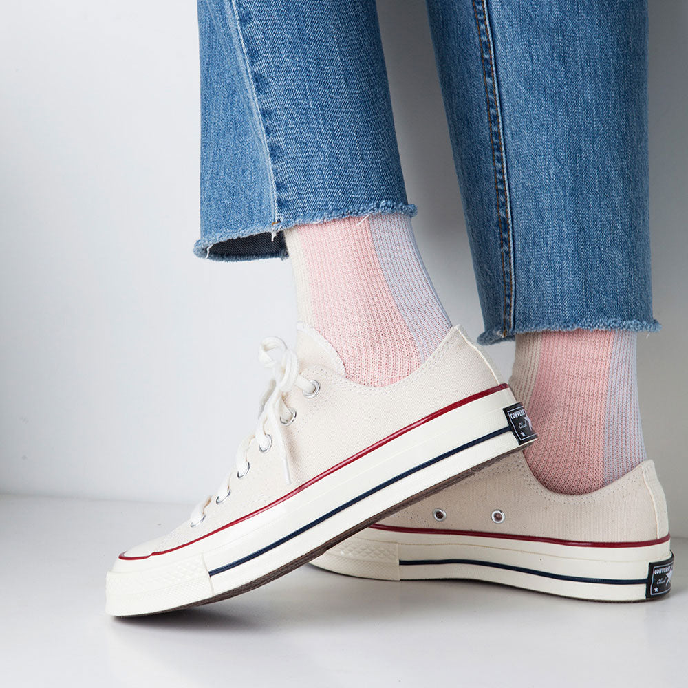 Women's BLanCHE Socks - Pastel Pink, Purple, & Cream