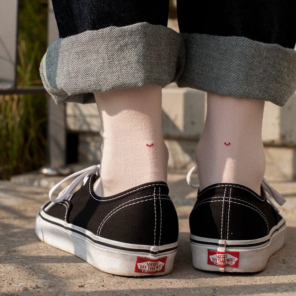 Women's Solid Love Heart Socks - Pink