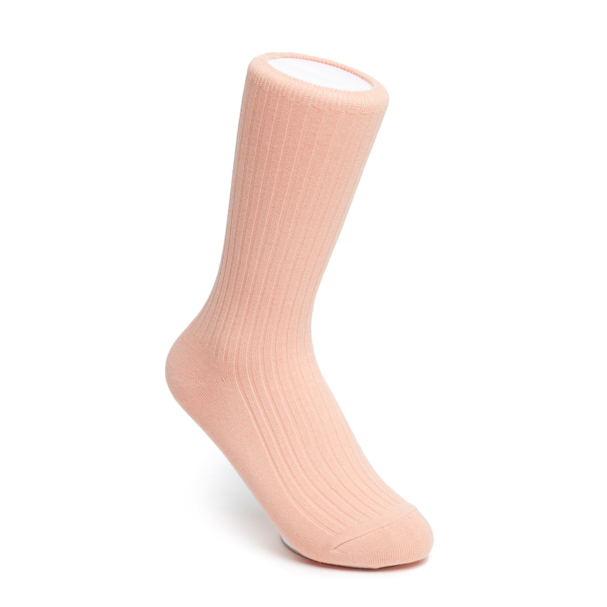 Women's Cotton Ribbed Socks - Apricot