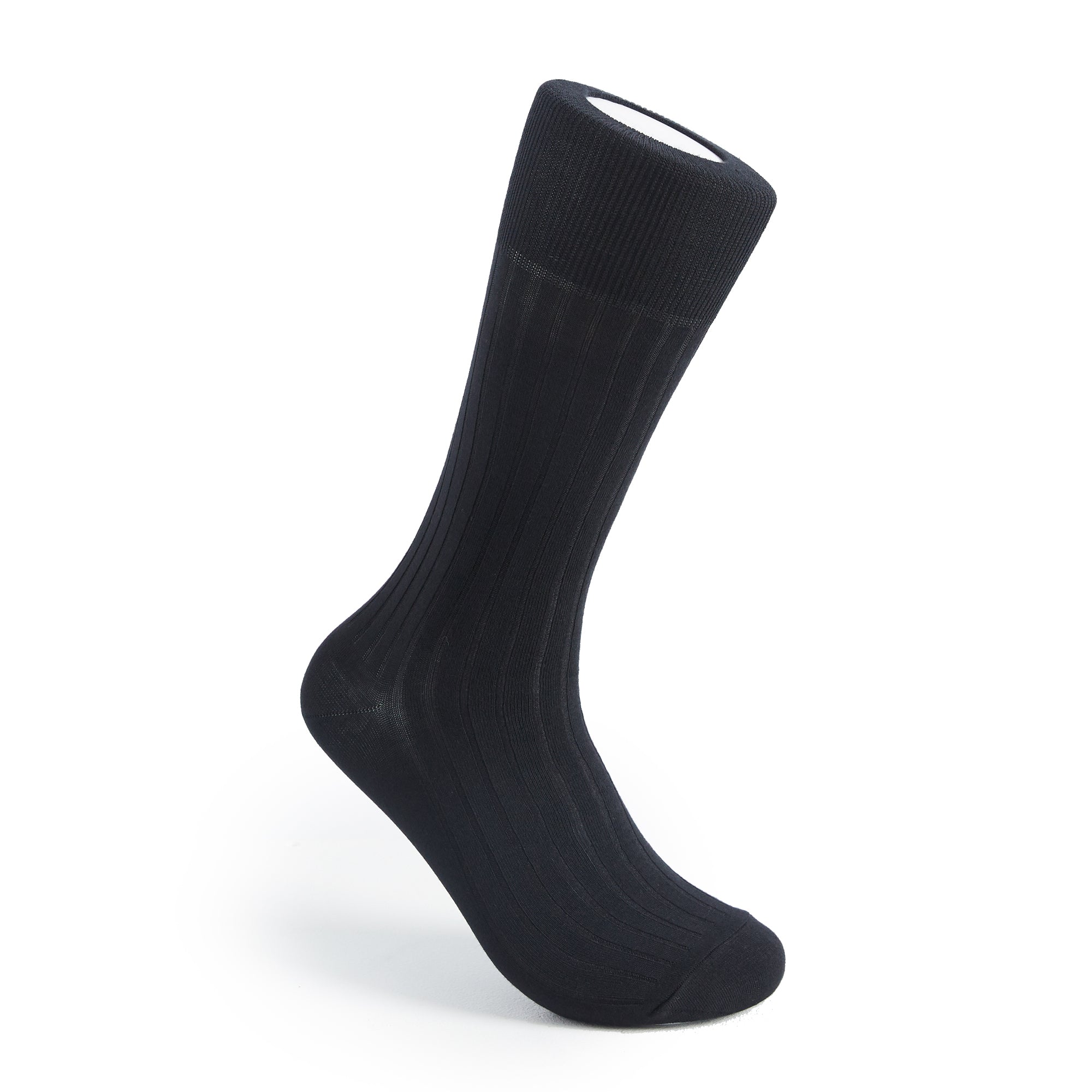 Ribbed Jet Black - Votta Socks