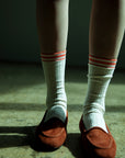 Women's Hide & Seek Pattern Socks - Off White & Apricot