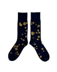 Men's Dalmatian Pattern Socks - Navy & Gold