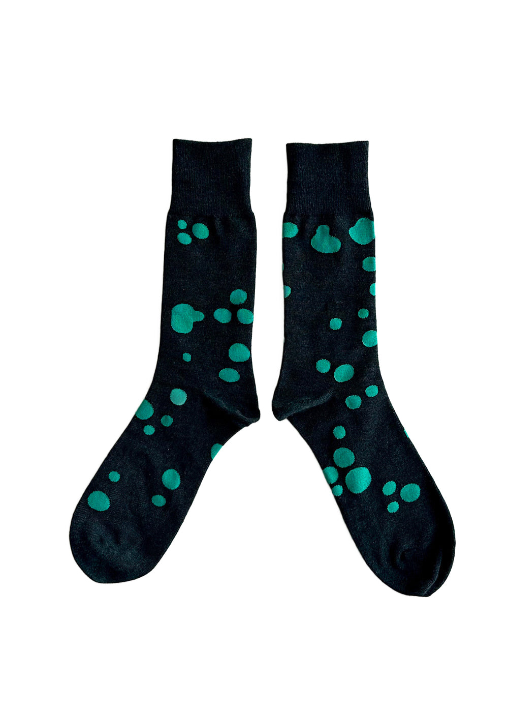 Men&#39;s Dalmatian Pattern Socks - Gray &amp; Mint