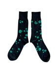 Women's Dalmatian Pattern Socks - Gray & Mint