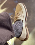 Men's Herringbone Socks - Brown & Beige