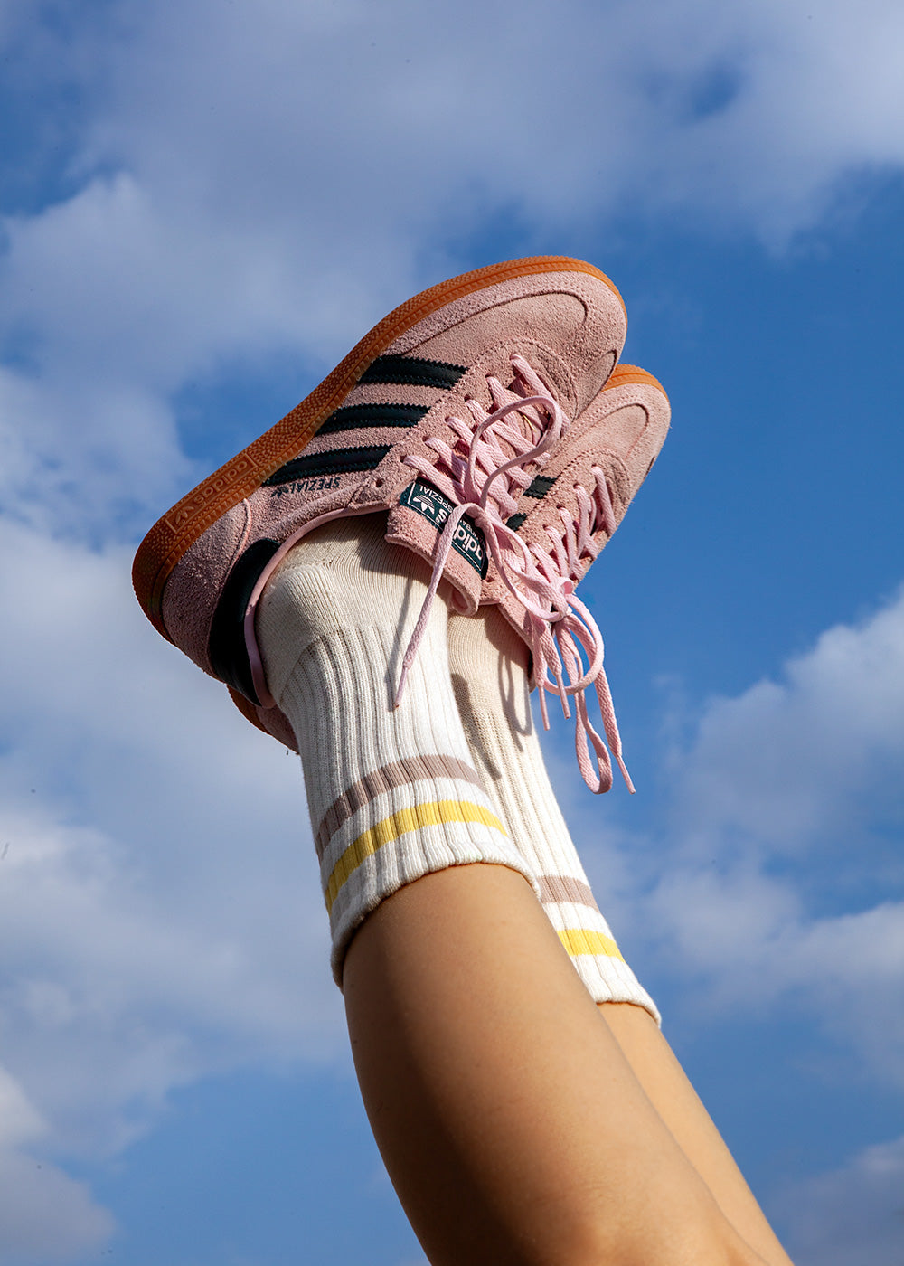 Women&#39;s Vintage Stripe Socks - Yellow, Brown, &amp; Cream