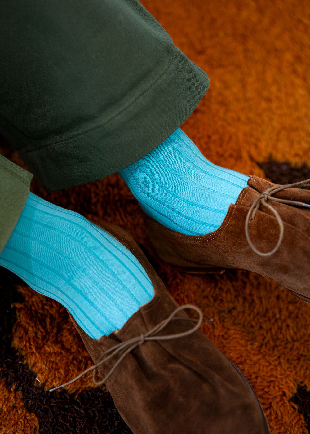 Men&#39;s Ribbed Socks - Mint