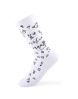 Women's Athletic Doodle Socks - White