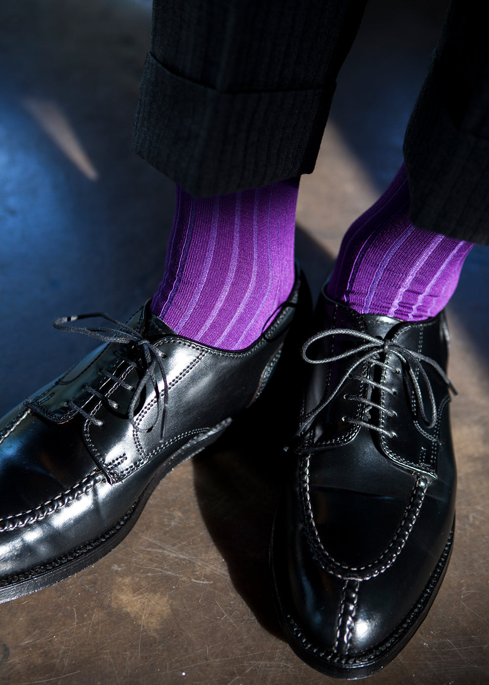 Men&#39;s Ribbed Socks - Grape