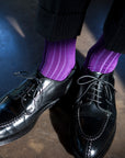 Men's Ribbed Socks - Grape