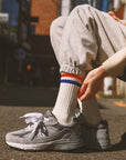Women's Vintage Stripe Socks - Red, Blue, & White