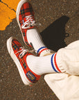 Women's Vintage Stripe Socks - Red, Blue, & White