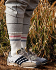 Men's Vintage Stripe Socks - Pink, Gray, & White
