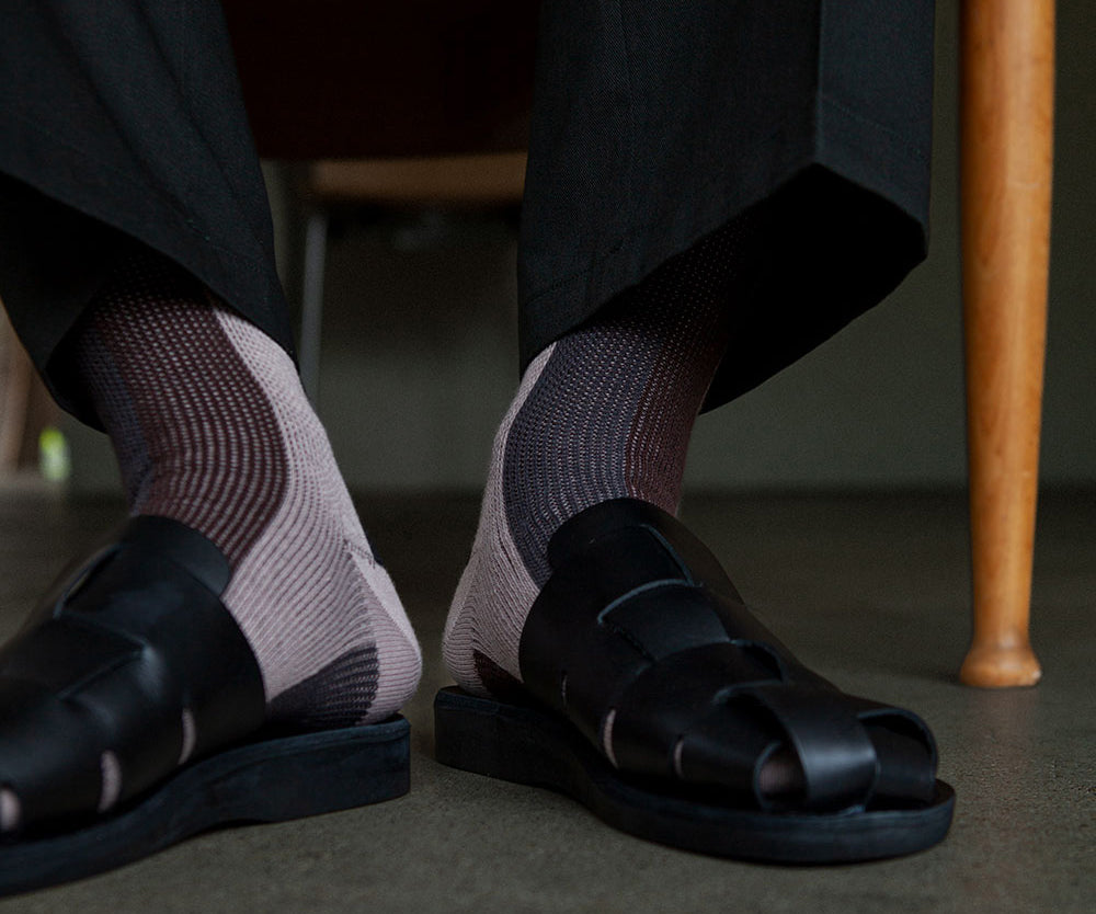 Men&#39;s BLanCHE Socks - Beige, Brown, &amp; Charcoal