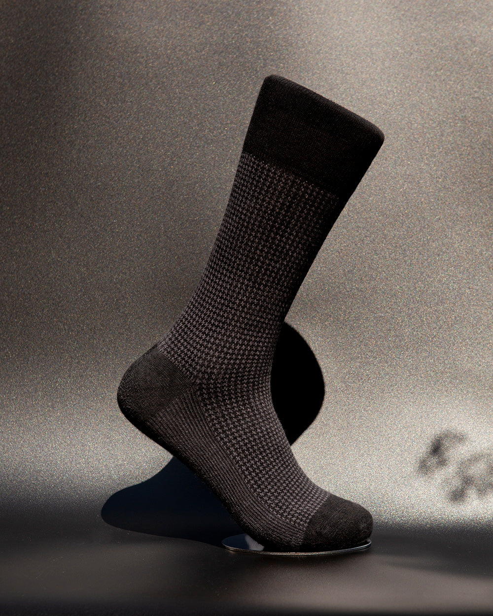 Men&#39;s Houndstooth Socks - Black &amp; Gray