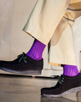 Men's Ribbed Socks - Grape