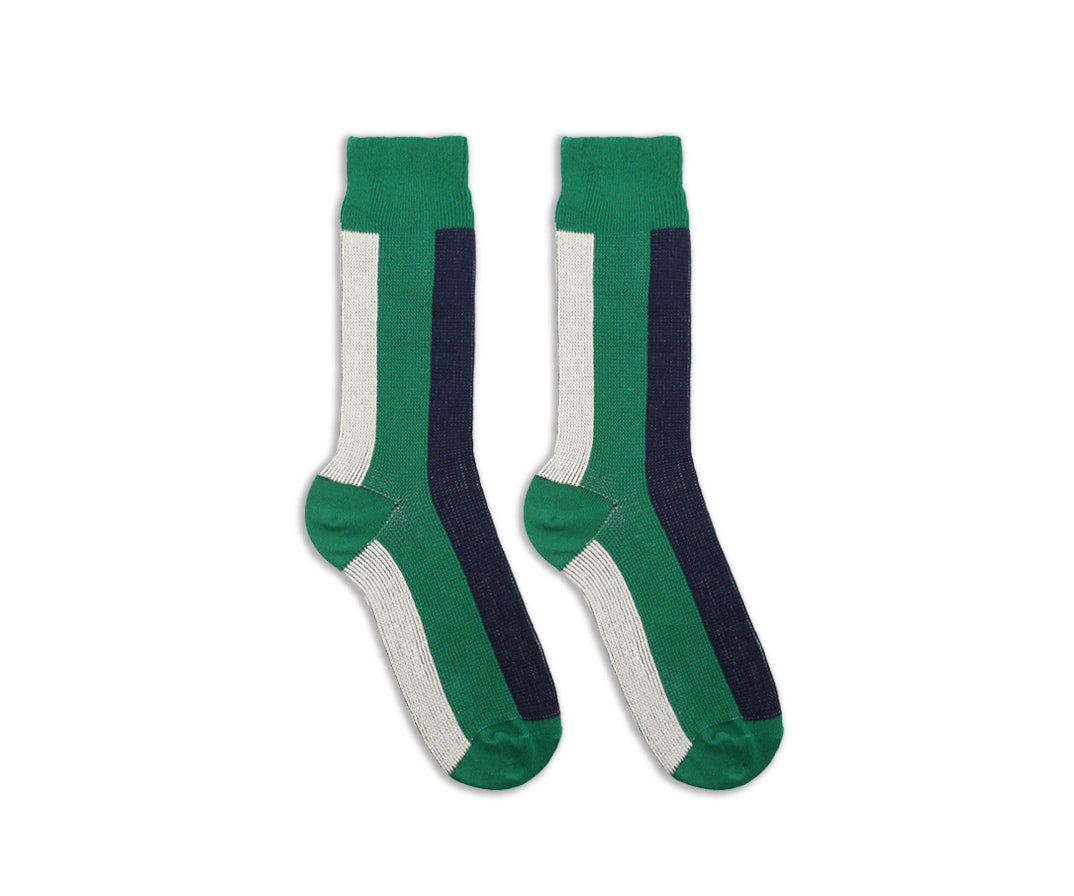 Men&#39;s BLanCHE Socks - Green, Ivory, &amp; Navy