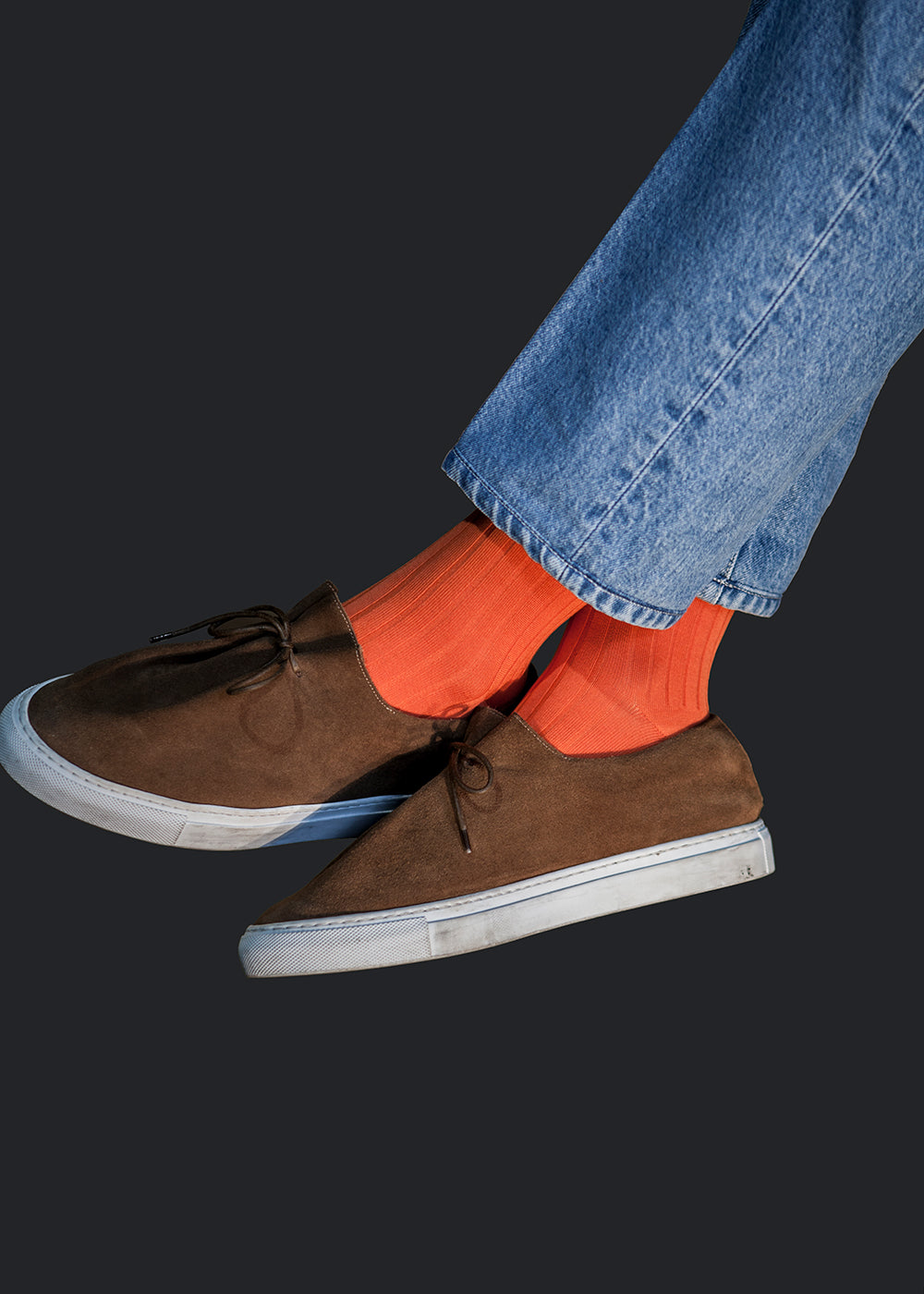 Men&#39;s Ribbed Socks - Orange Popsicle