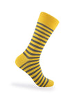 Men's Stripe Pattern Socks - Gray & Yellow