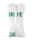 Women's "HOPE" Athletic Socks - White