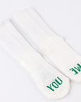 Women's "HOPE" Athletic Socks - White