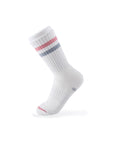 Women's Vintage Stripe Socks - Pink, Gray, & White