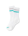 Men's Vintage Stripe Socks - Silver, Mint, & White