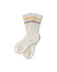 Men's Vintage Stripe Socks - Yellow, Brown, & Cream