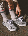 Men's Vintage Stripe Socks - Pink, Gray, & Gray