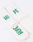 Women's "HOPE" Athletic Socks - White