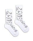 Women's Athletic Doodle Socks - White