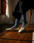 Women's Houndstooth Socks - Navy & White