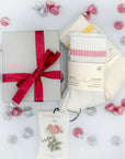 [Valentine's Day Gift Set] "LOVE/HOPE" Athletic Socks - White