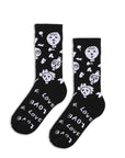 Men's Athletic Love Doodle Socks - Black