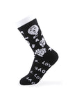 [Valentine's Day Gift Set] Athletic Love Doodle Socks - Black