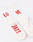 Men's "LOVE" Athletic Socks - White