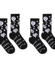 [Valentine's Day Gift Set] Athletic Love Doodle Socks - Black