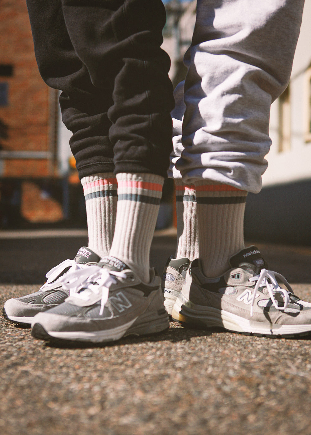 Men&#39;s Vintage Stripe Socks - Pink, Gray, &amp; Gray