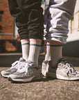 Men's Vintage Stripe Socks - Pink, Gray, & Gray