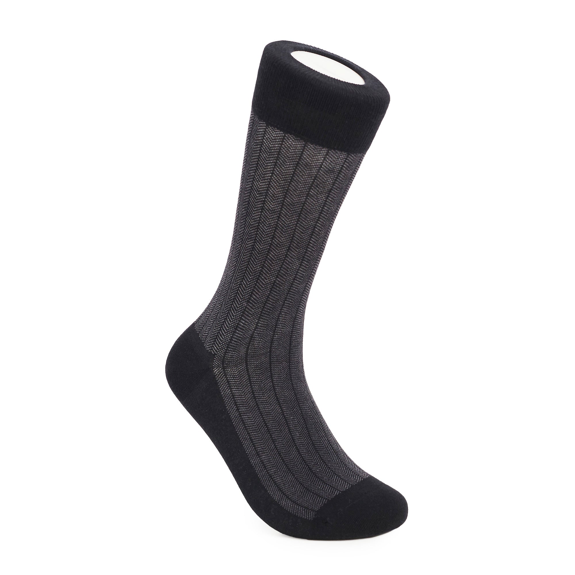 Men's Dark Gray Herringbone Dress Socks Men's Dark Gray Herringbone Dress Socks
