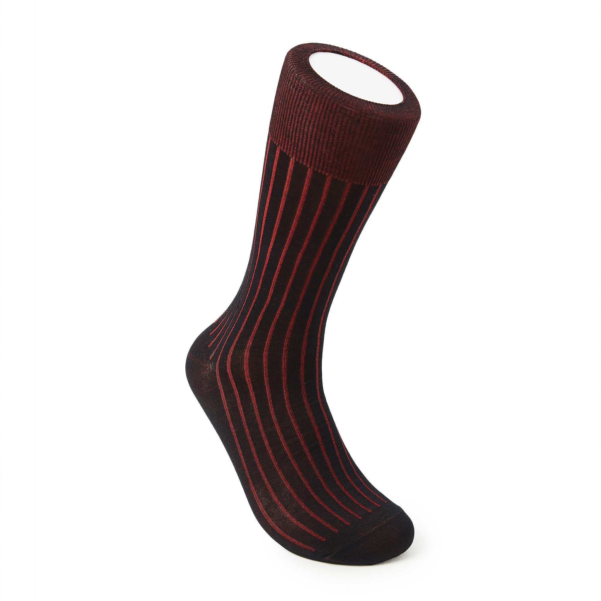 Two-Tone Ribbed - Black/Red - Votta Socks