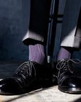 Two-Tone Ribbed - Grey/Purple - Votta Socks